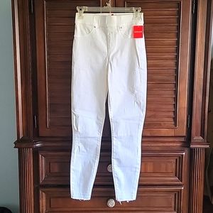 NWT Spanx Distressed Skinny Jean - White  XS